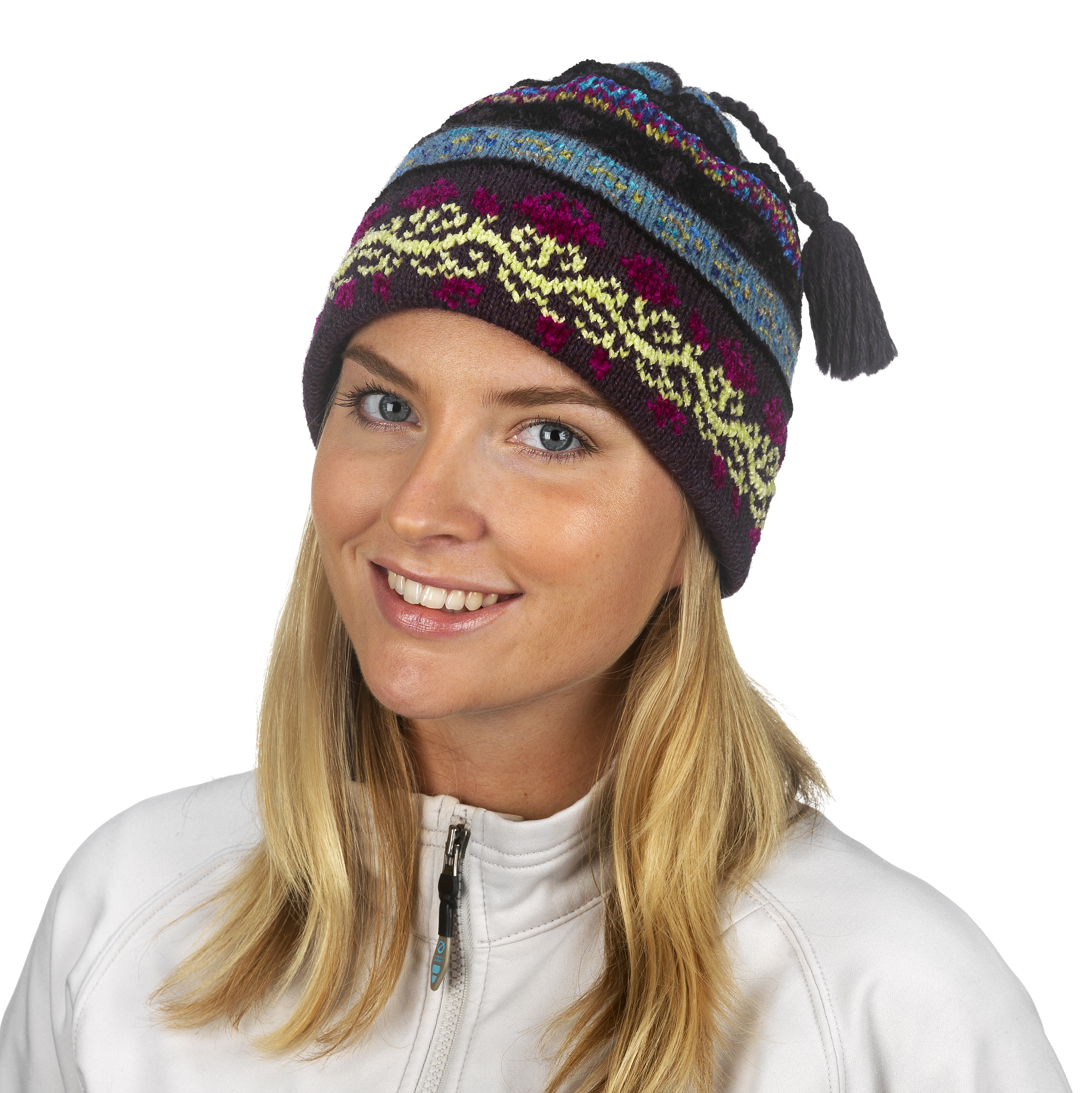 Turtle Fur Women's Lady Fairisle, Classic Wool Ski Tassel Hat