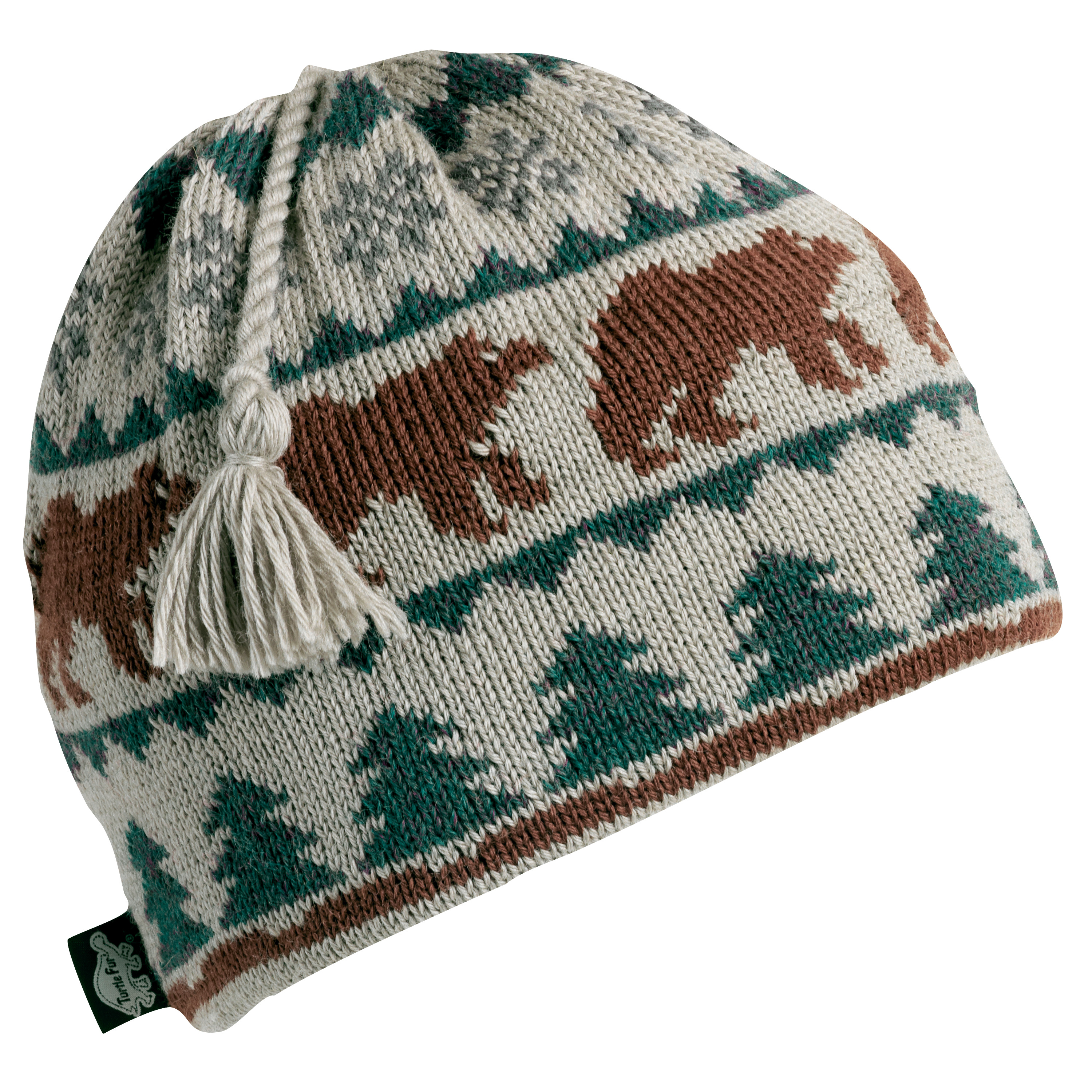 Turtle Fur Bearly, 100 Wool Knit Classic Ski Hat Tassel Beanie eBay