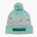Turtle Fur Kids Meowntains Cat Winter Hat Aqua