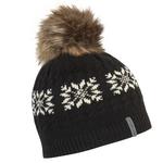 Turtle Fur Leira Women's Lambswool Pom Winter Hat Black