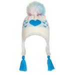 Turtle Fur Toddler Sophie Pom Tassel Winter Hat Turquoise