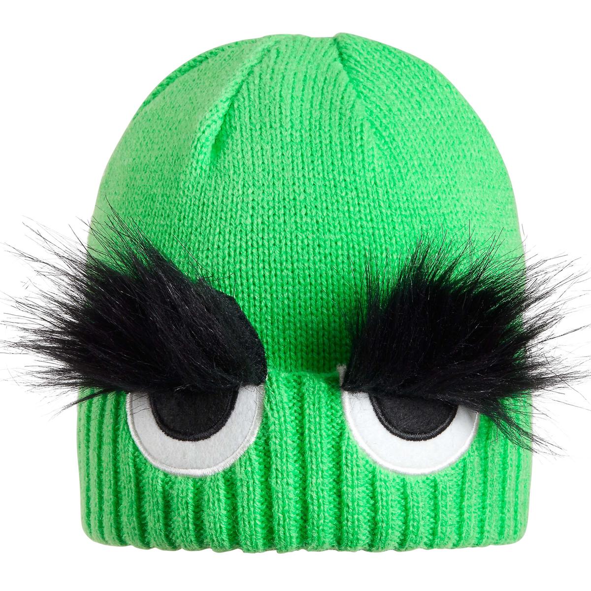 Turtle Fur Toddler Bushy Eyebrow Knit Winter Hat Green