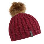 Turtle Fur Fifi Women's Merino Wool Faux Pom Winter Hat Red
