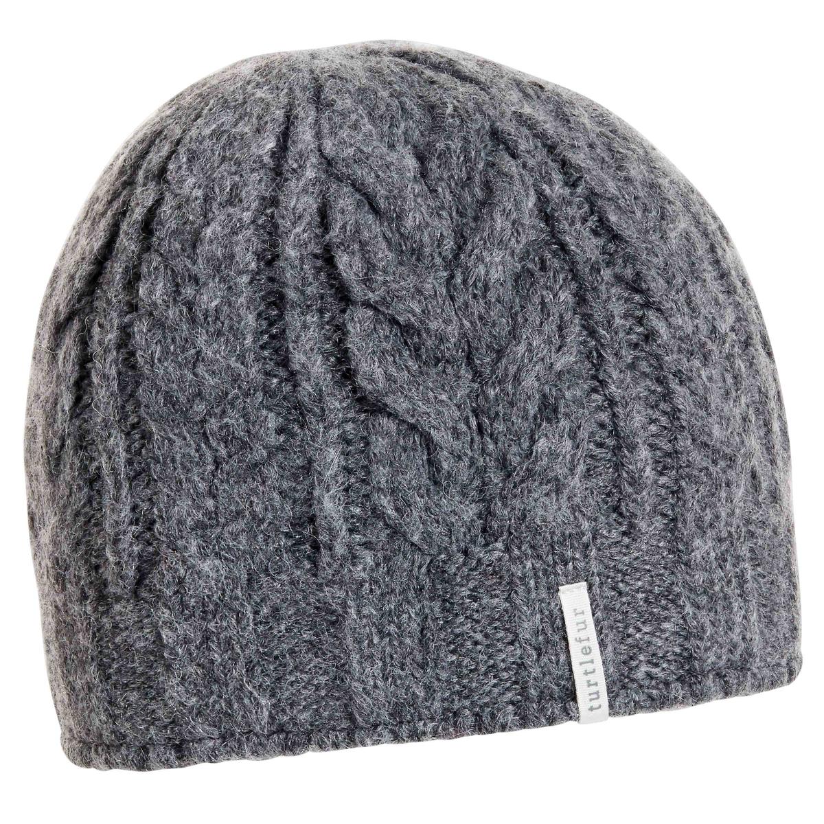 Turtle Fur Sky Beanie Recycled Knit Winter Hat Charcoal