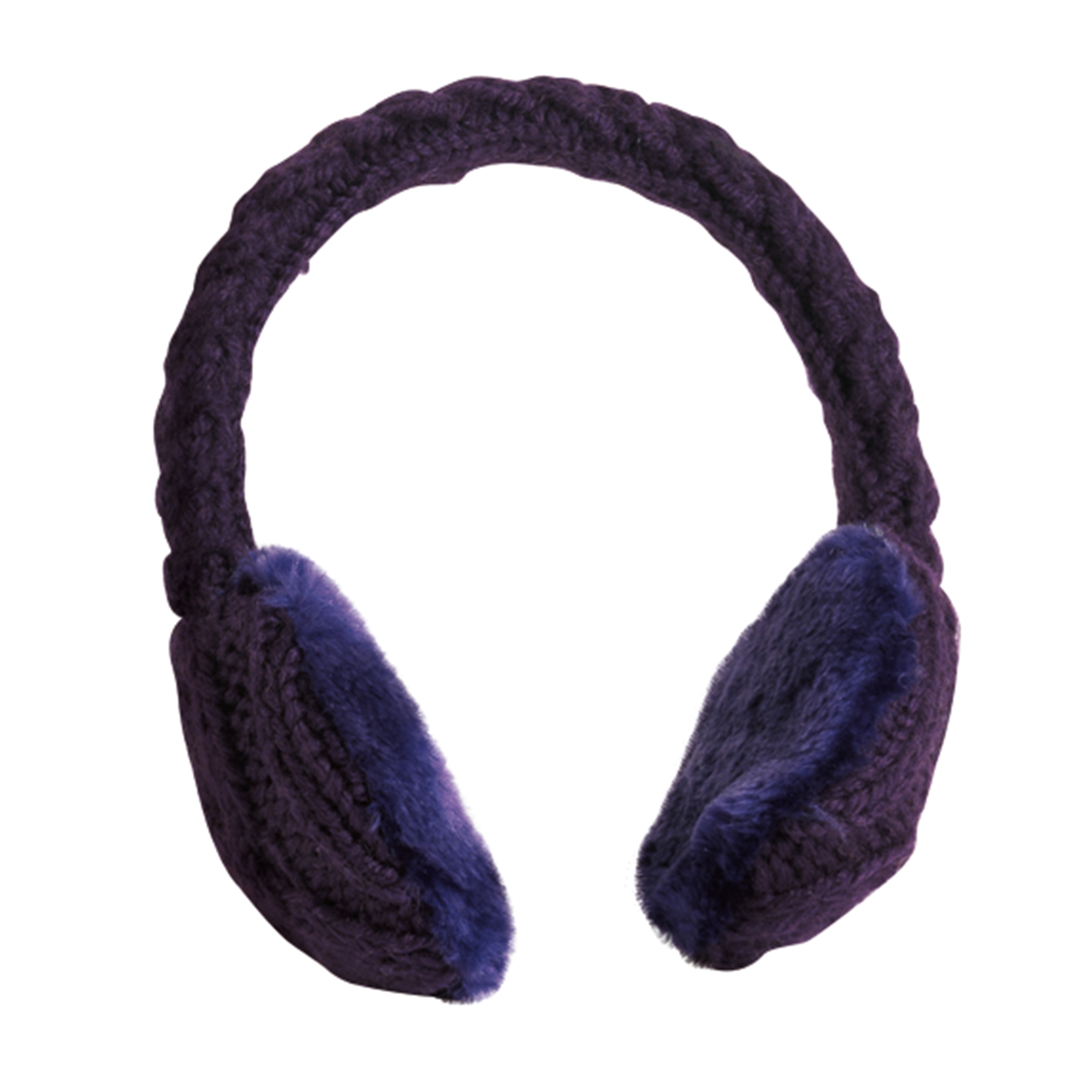 Turtle Fur Ear Muffin Faux Fur Lined Cable Knit Earmuffs | eBay