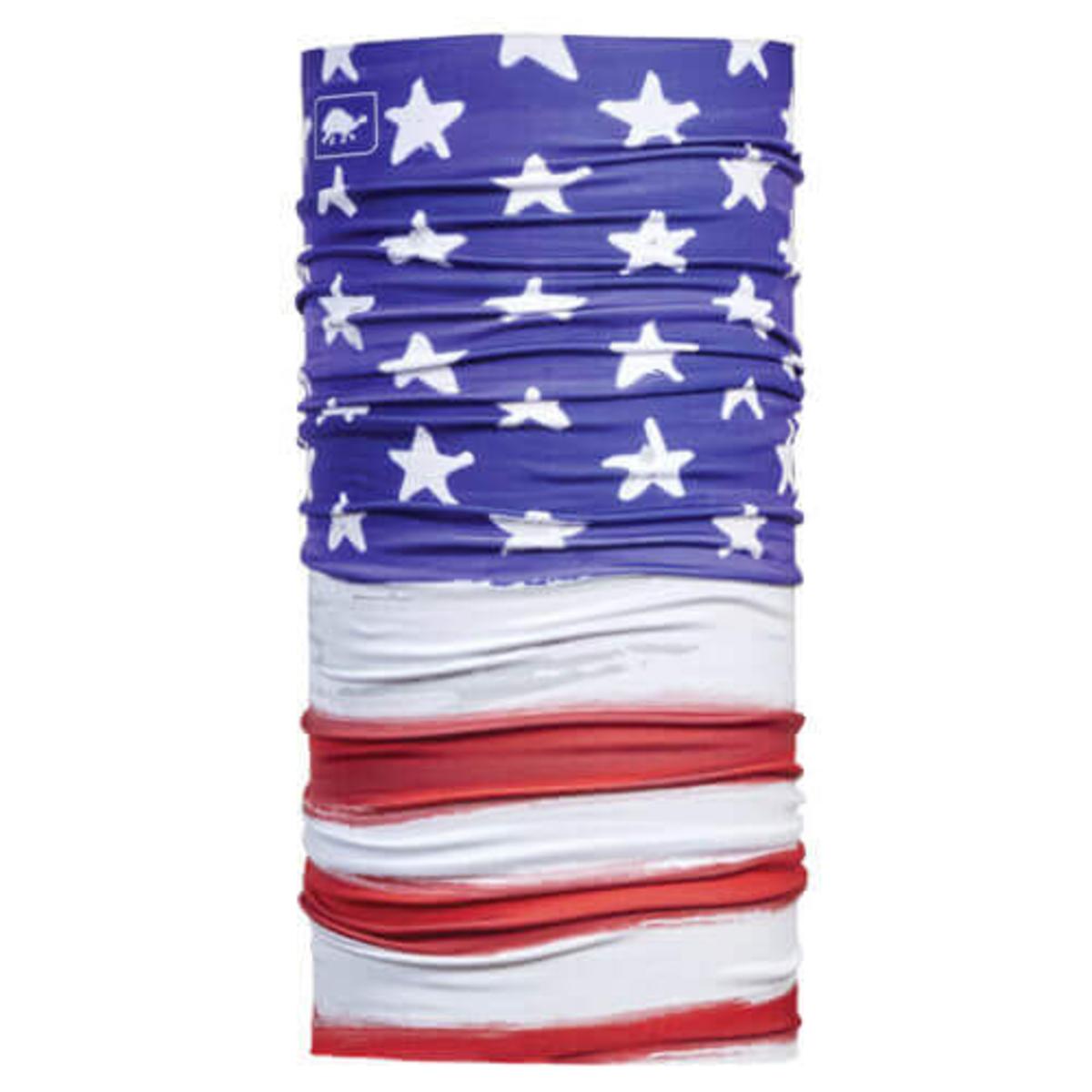 Turtle Fur Totally Tubular Comfort Shell Tube Neck Gaiter Bandana Stars and Stripes