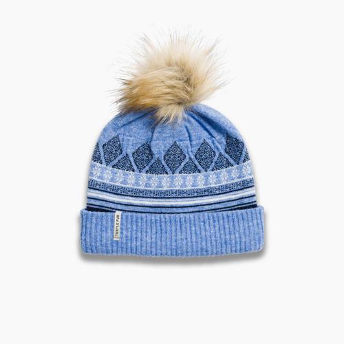 Turtle Fur Ellen Recycled Pom Winter Hat Sky