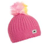 Turtle Fur Kids Suzie Girls Colorful Pom Winter Hat Hottie Pink