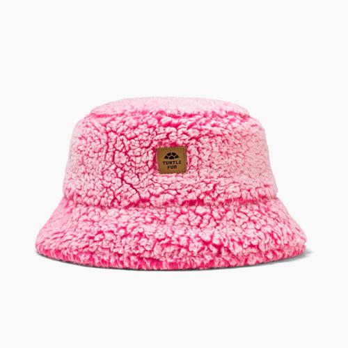 Turtle Fur Youth High Pile Fleece Stomp Bucket Hat Luscious Pink