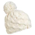 Turtle Fur Womens Wave On Wave Merino Wool Pom Beanie White
