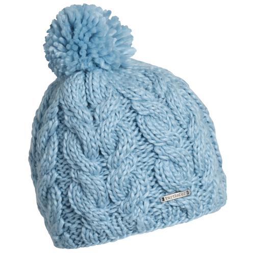 Turtle Fur Millie Merino Wool Pom Winter Hat Sky