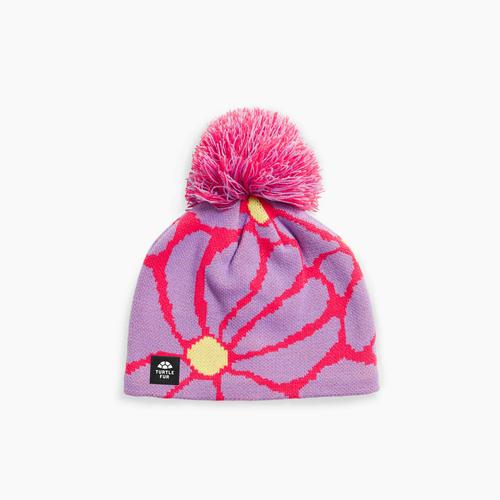 Turtle Fur Bloom Flower Pom Winter Hat Lava