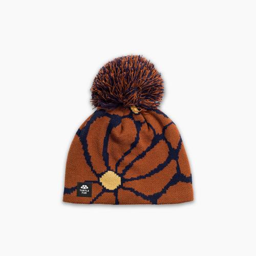 Turtle Fur Bloom Flower Pom Winter Hat Russet