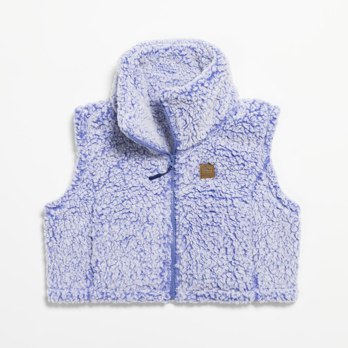 Turtle Fur Lush High Pile Fleece Cropped Vest Violet