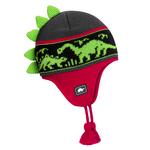 Turtle Fur Kids Dr. Dino Dinosaur Winter Hat Red