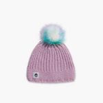 Turtle Fur Kids Suzie Girls Colorful Pom Winter Hat Lilac